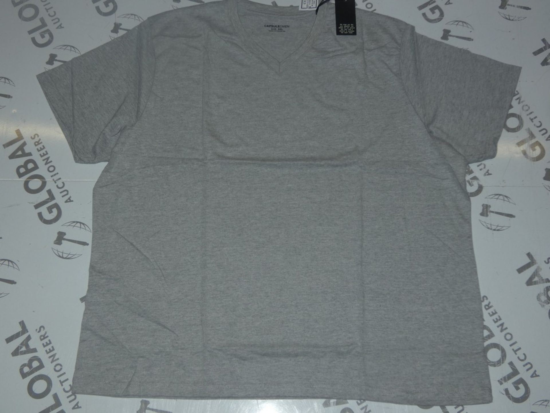 Lot to Contain 10 Brand New Capsule Men Grey V Neck Gents Designer T-Shirts Combined RRP £250