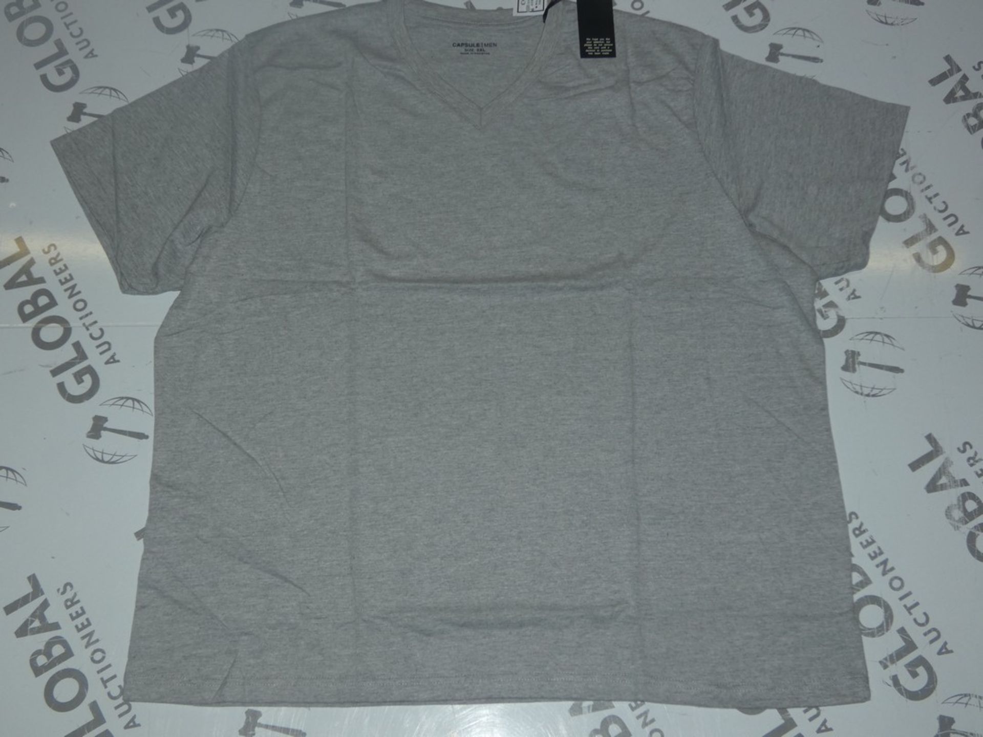 Lot to Contain 10 Brand New Capsule Men Grey V Neck Gents Designer T-Shirts Combined RRP £250