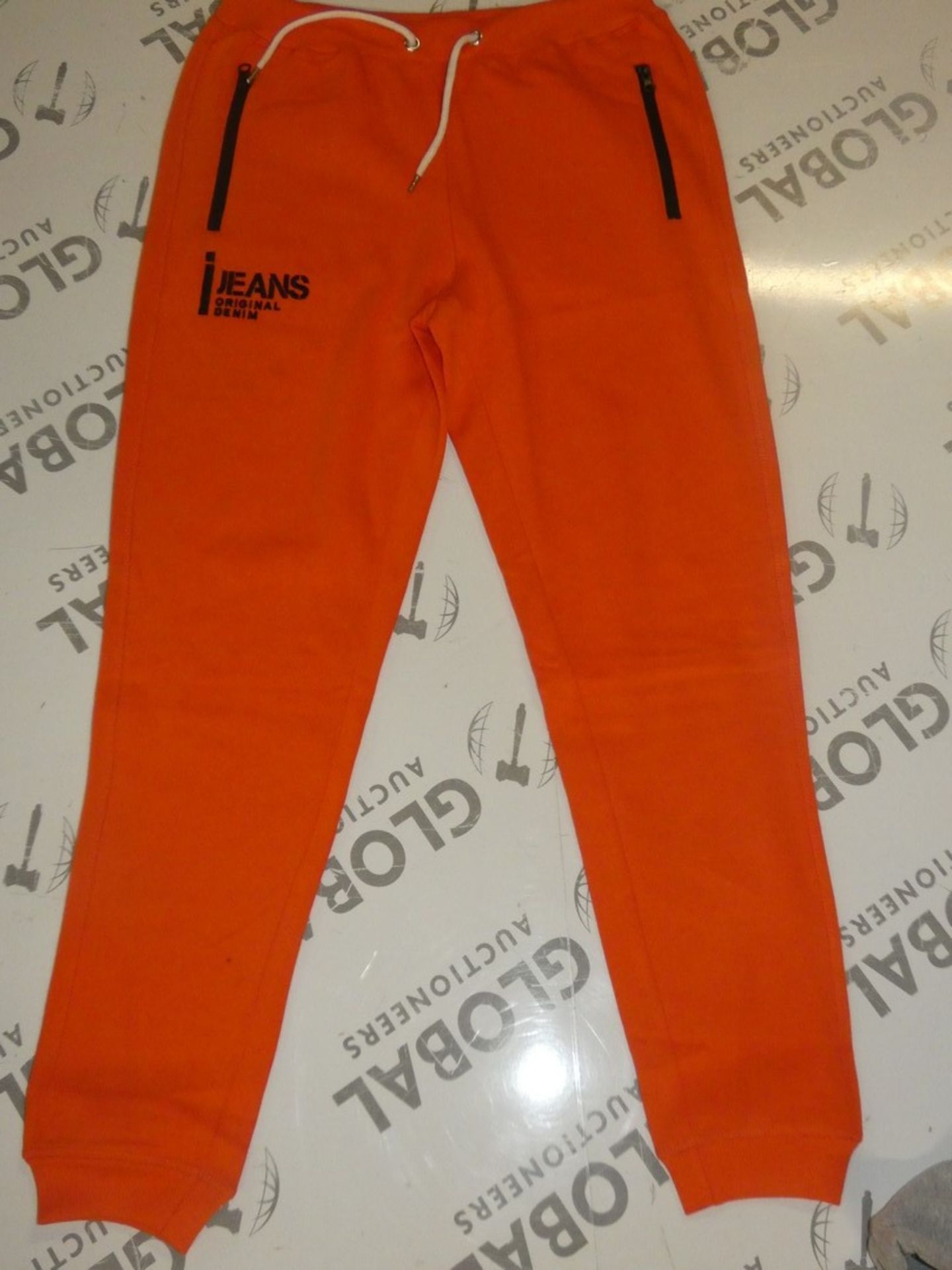 Lot to Contain 10 Brand New Pairs of Ijeans Original Denim Bright Orange Zipper Pocket Lounging