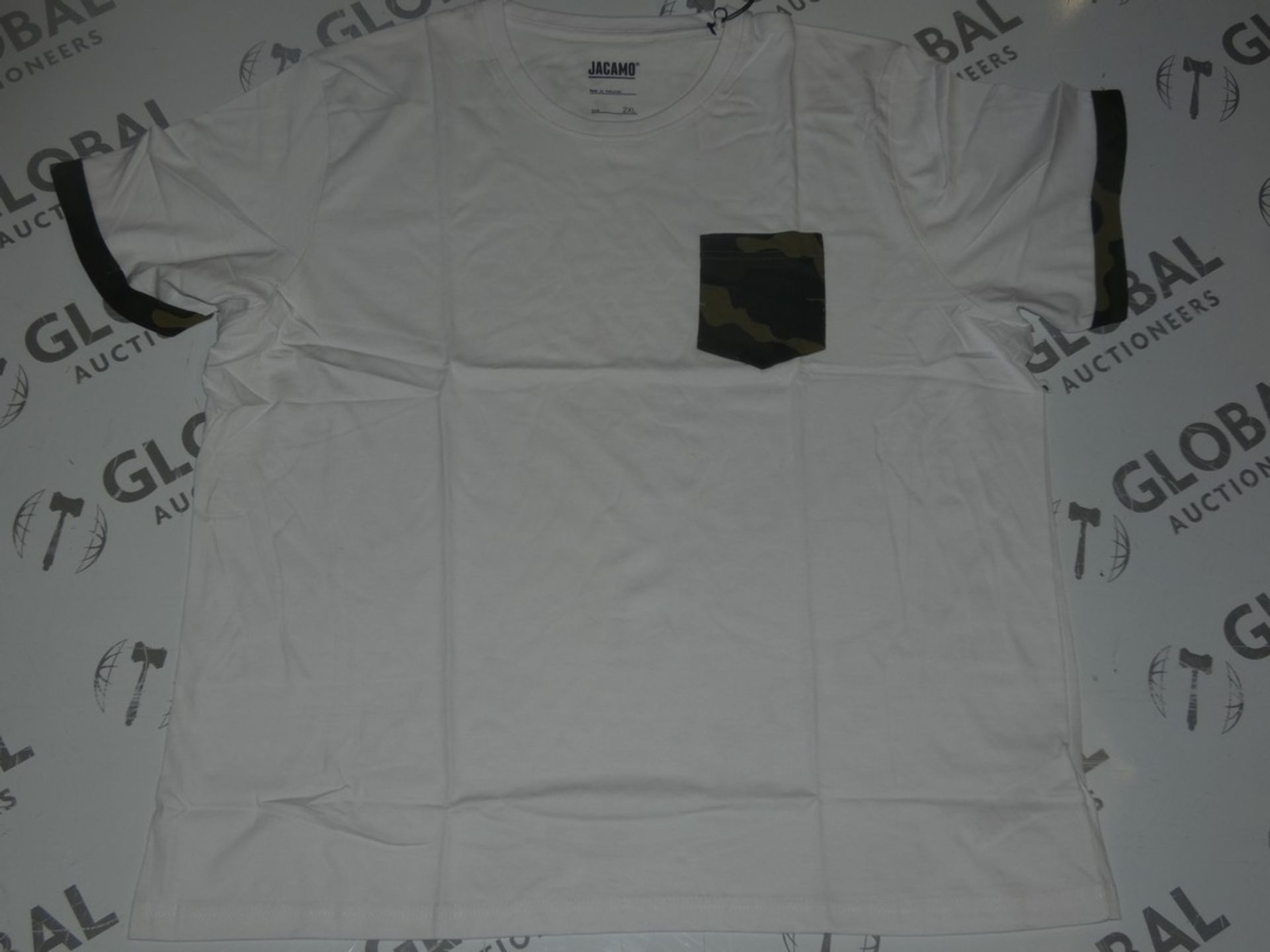 Lot to Contain 7 Brand New Jackamo White Camo Designer T-Shirts Combined RRP £150