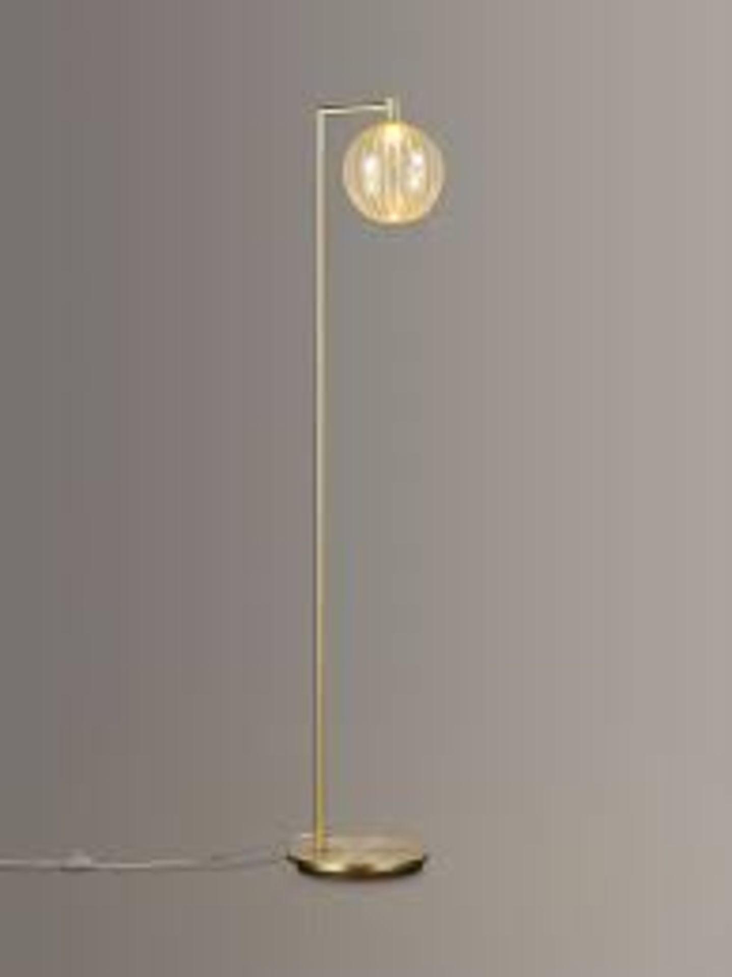 Boxed John Lewis and Partners Marlow Floor Standing Lamp in Satin Brass RRP £195 (2657654) (Public