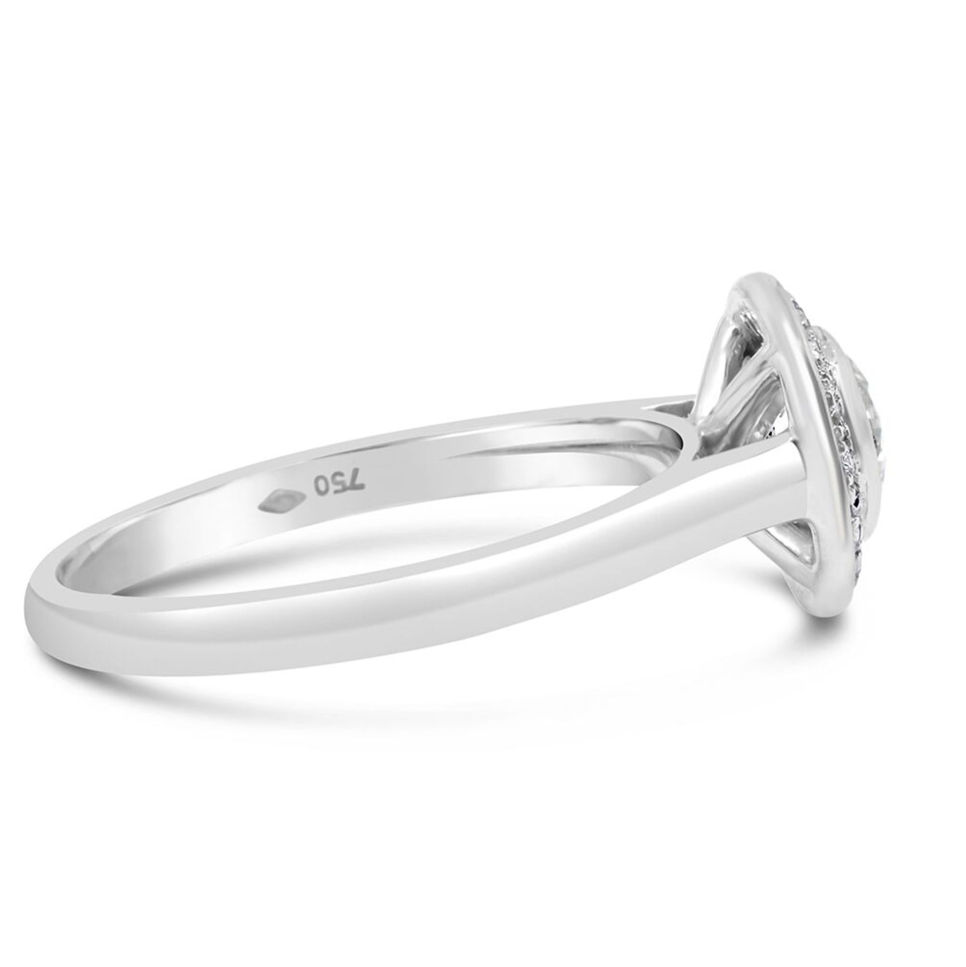 Round Brilliant Cut Diamond Ring, 18ct White Gold, RRP £6,499 Weight 3.85g, Diamond Weight 0.5ct, - Image 2 of 2