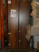 Pallet to Contain 4 Assorted Double Door Walnut and Beech Wooden Bathroom Cabinets (Public Viewing