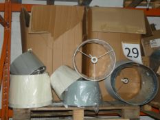 Pallet to Contain Approx. 30 - 40 Designer John Lewis and Partners Lightshades in Assorted Sizes and