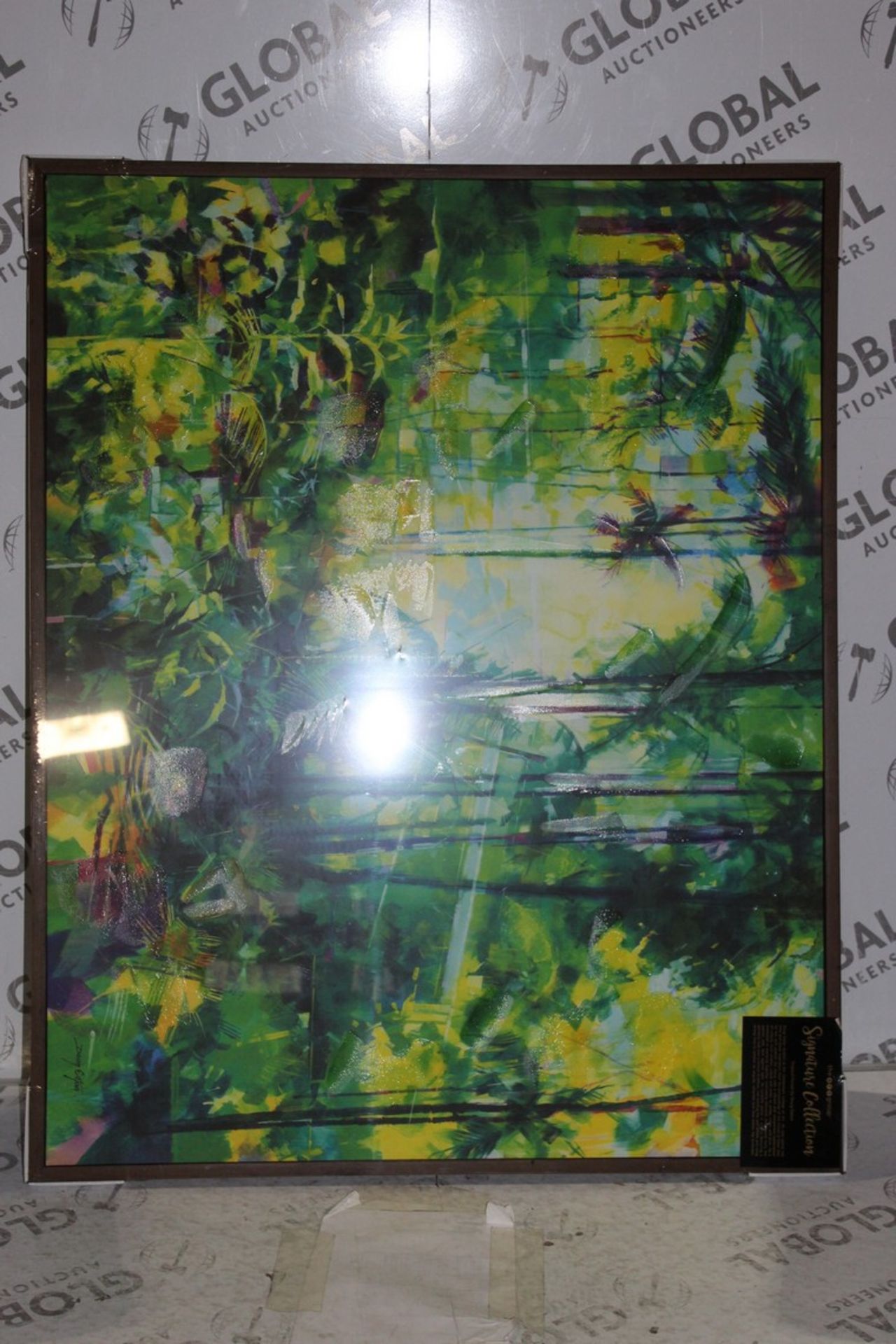 Boxed Signature Collection Textured Rainforest Painting On Canvas By Artist Doug Eaton RRP £80 (