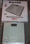 Lot To Contain 4 Boxed And Unboxed Salter Weighing Scales Combined RRP £120 (RET00643548) (