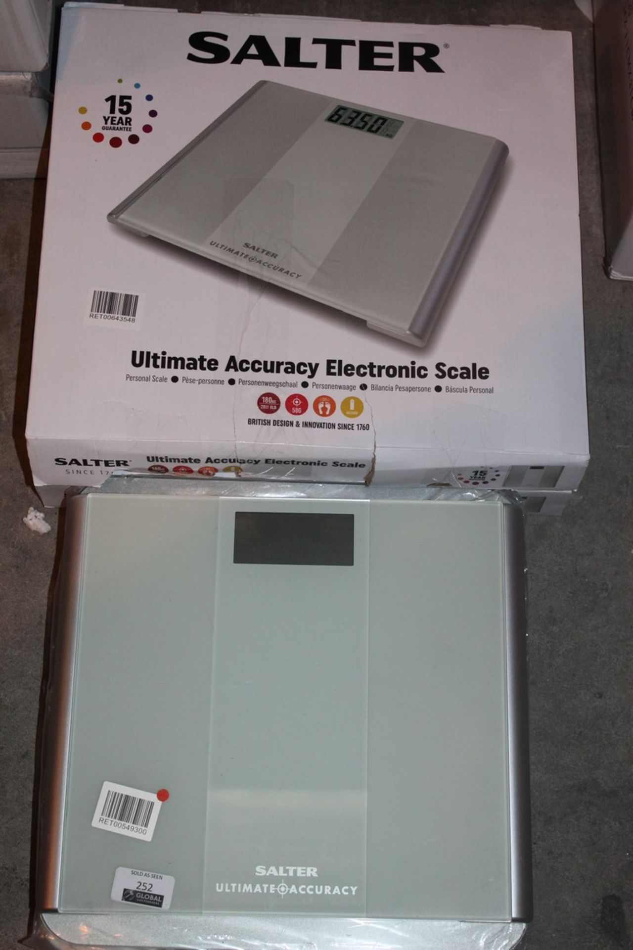 Lot To Contain 4 Boxed And Unboxed Salter Weighing Scales Combined RRP £120 (RET00643548) (