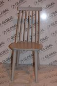 Set of 4 Isla Spindle Grey Dining Chairs Combined RRP £200 (Public Viewing and Appraisals