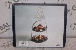 Lot to Contain 2 Boxed Artesa Serving Stands Combined RRP £100 (14469) (Public Viewing and