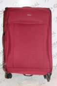 Antler Red Soft Shell 360 Wheel Spinner Suitcase RRP £135 (RET00110889) (Public Viewing and