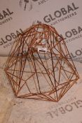 Boxed Brass Geometric 1 Light Shade RRP £35 (11894) (Public Viewing and Appraisals Available)