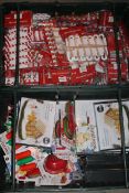 Lot To Contain 2 Boxes of Large Assortments Of Gingerbread House Cookie Cutter Sets, Christmas