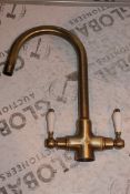 Antique Brass Designer Mixer Tap RRP £105 (13413) (Public Viewing and Appraisals Available)