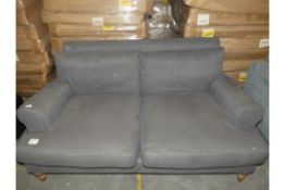 Sourced From Sofology Department Stores: Ternidaska Grey Fabric Upholstered 2 Seater Colonial Leg