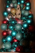 Lage box of Designer Christmas Baubles In A Variety of Colours (Public Viewing and Appraisals