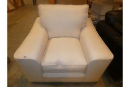 Sourced From Sofology Department Stores: Cream Fabric Upholstered Single Sitting Room Arm Chair