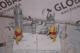 Lot to Contain 2 Boxed Christopher Robin Winnie The Pooh Comes TO London Bookends Combined RRP £