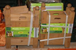 Lot To Contain 5 Boxed Assorted Items To Include A Garden Line Set Of 4 Wooden Decking Tiles And A