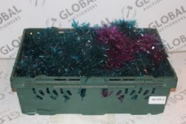 Lot To Contain 2 Boxes Each Containing A Large Amount of 2M Tinsel (Public Viewing and Appraisals