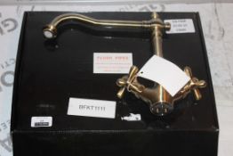 Antique Brass Vintage Style Tap Set RRP £95 (12660) (Public Viewing and Appraisals Available)