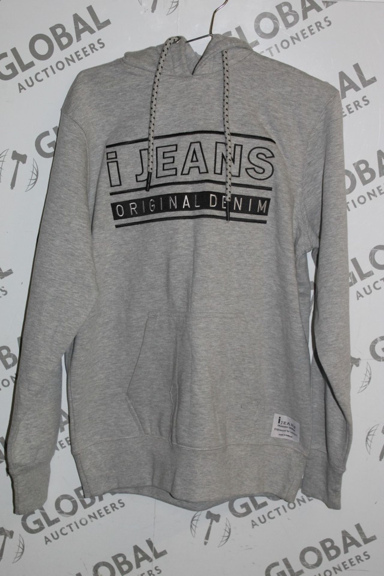 Box to Contain 6 Brand New IJEans Original Denim Gents Light Grey Designer Hooded Tops Combined