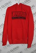 Box to Contain 15 Brand New Ijeans Original Denim Gents Red Hooded Sweatshirts Combined RRP £285