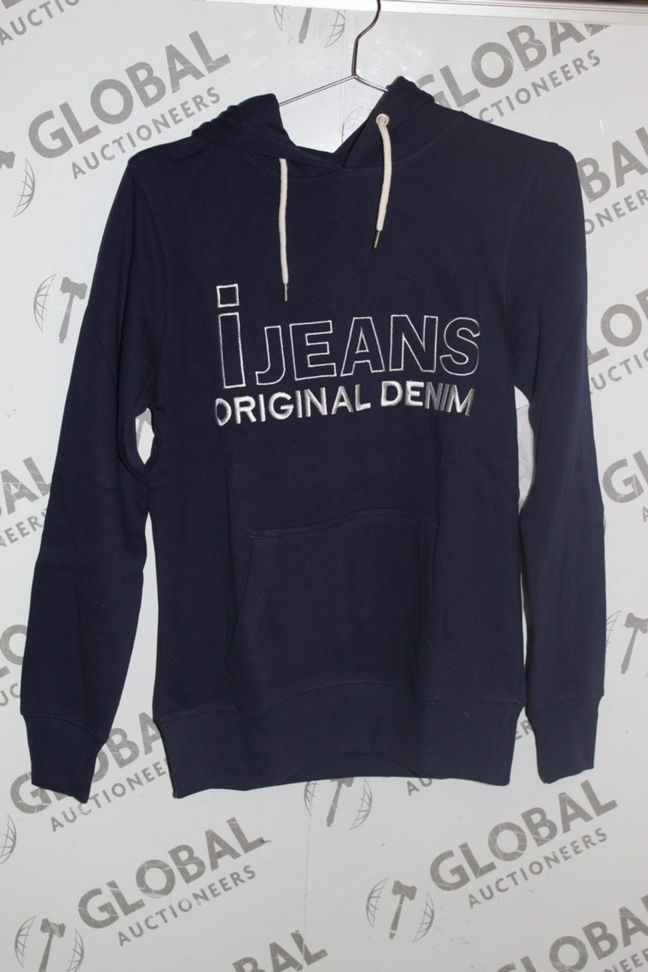Box to Contain 16 Brand New IJeans Original Denim Navy Blue Hooded Jumpers Combined RRP £320
