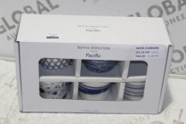 Boxed Set of 6 Royal Dalton Pacific Cups RRP £55 (3138084) (Public Viewing and Appraisals