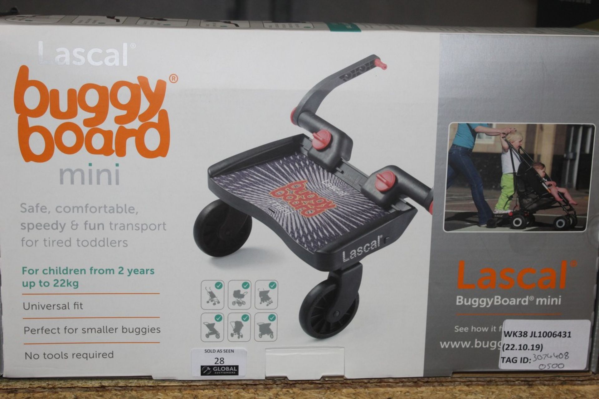 Boxed Buggy Board Mini Safe and Comfortable Stroller Board RRP £50 (3074408) (Public Viewing and