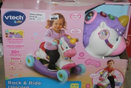 Boxed V Tech Baby Rock and Ride Unicorn RRP £45 (2990321) (Public Viewing and Appraisals Available)