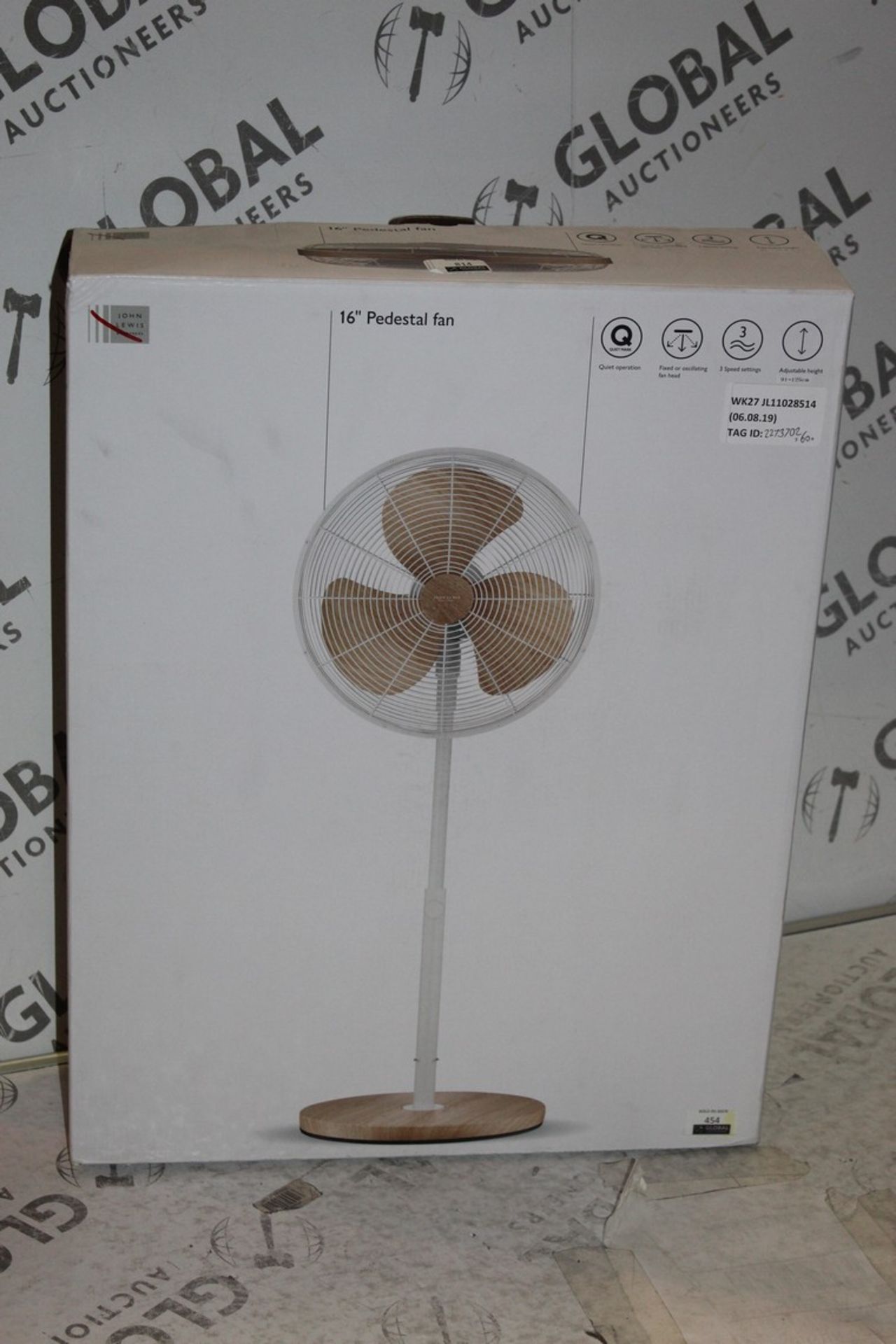Boxed 16Inch Pedestal Stand Fan RRP £60 (Public Viewing and Appraisals Available)