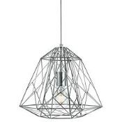 Boxed Searchlight Geometric Caged Pendant Light RRP £50 (14942) (Public Viewing and Appraisals