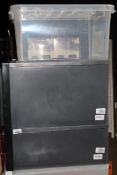 Assorted White and Charcoal Grey Plastic Storage Draws RRP £20 Each (3117039)(3117045) (Public