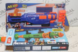 Boxed Nerf RL and Colour GF15 Guns RRP £30 - £35 Each (3084701)(3085381) (Public Viewing and