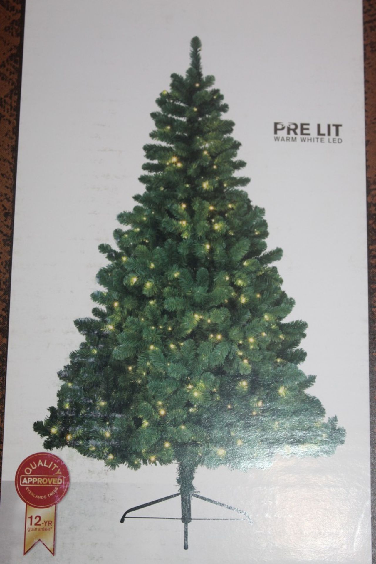 Boxed Pine Quality Pre Lit Warm White LED 5ft Christmas Tree RRP £80 (Public Viewing and