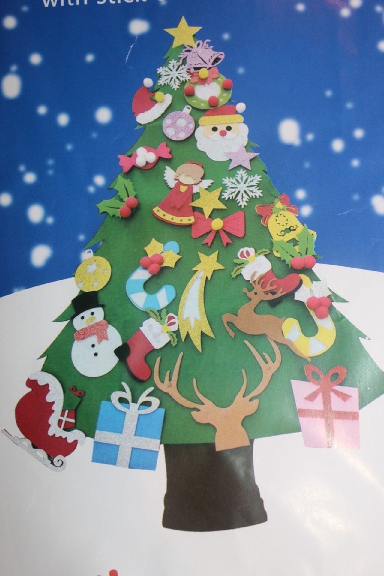 Lot to Contain 12 Brand New Bagged Felt Christmas Trees with Decorations Combined RRP £150