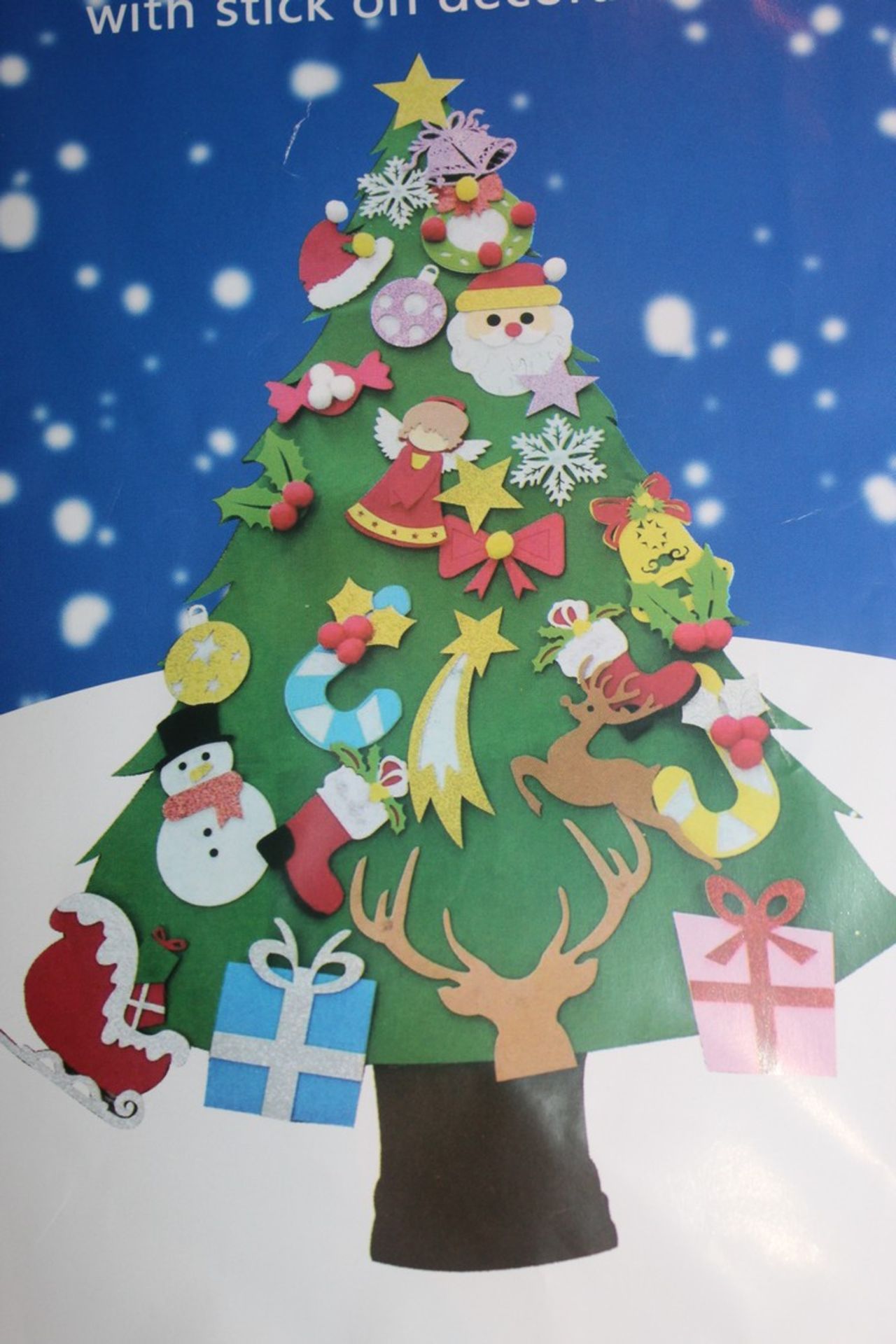 Lot to Contain 12 Brand New Bagged Felt Christmas Trees with Decorations Combined RRP £150