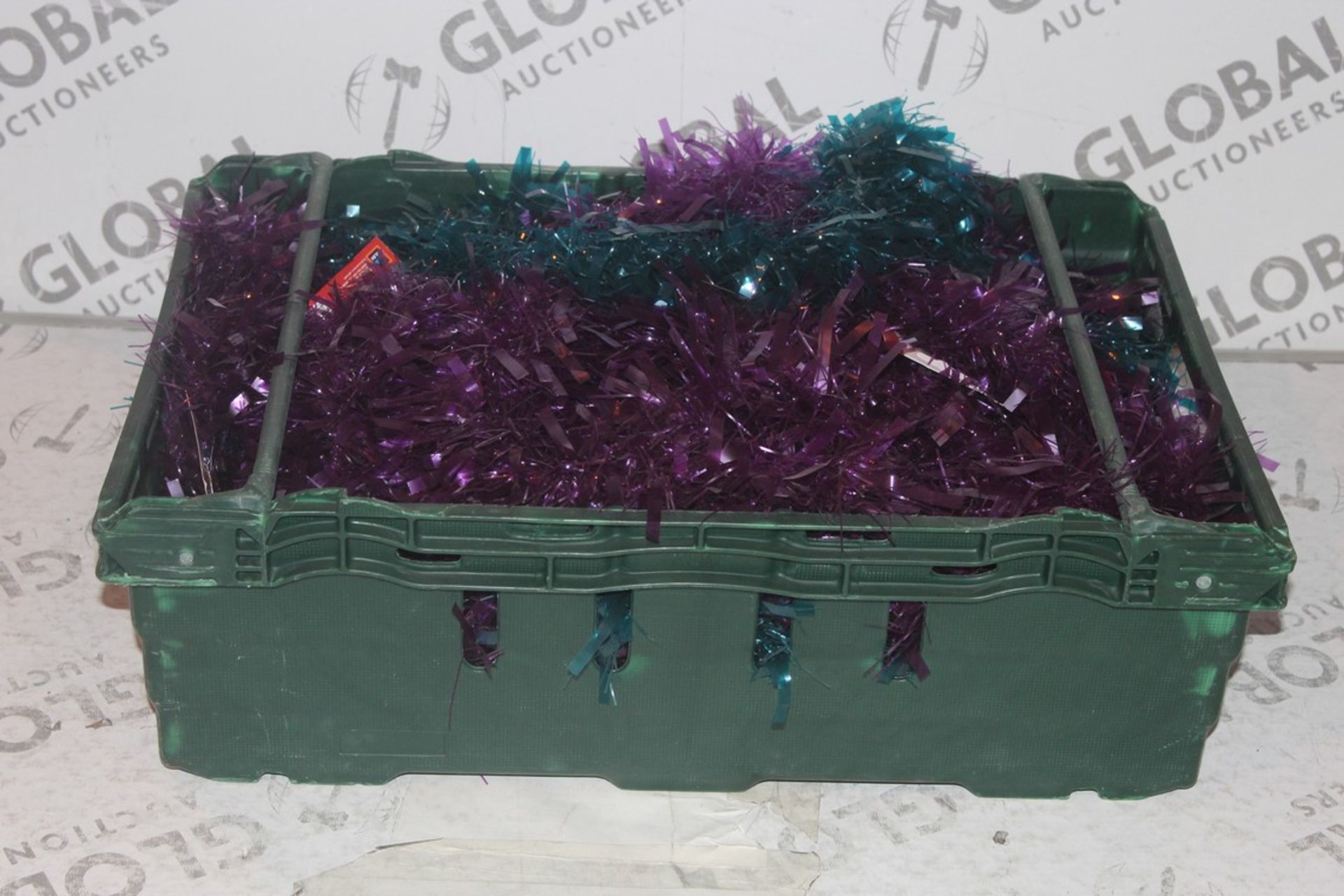 Lot to Contain 3 Boxes Each Containing a Large Amount of Festive Tinsel (Public Viewing and