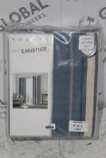 Brand New Pair of Fusion 90 x 90Inch Whitworth Blue Eyelet Headed Curtains RRP £60 Each (14895) (