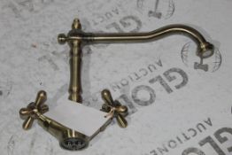Boxed Antique Brass French Classic Mono Sink Mixer Tap RRP £95 (13660) (Public Viewing and