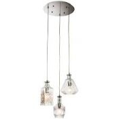 Boxed First light Decanter Triple Light Ceiling Light Fitting RRP £150 (15097) (Public Viewing and