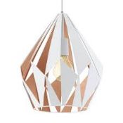 Boxed Eglo Trend Collection Carlton 1 Single Pendant Light RRP £85 (15155) (Public Viewing and