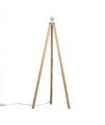 Boxed Barbro Light Wood Tripod Floor Lamp Base Only RRP £80 (15155) (Public Viewing and Appraisals