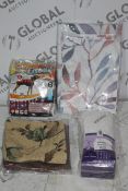 Assorted Items to Include Clever Mama Jersey Fitted Sheets, Scatter Cushion Covers, Heritage