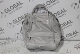 BabaBing Grey Leather Children's Changing Bag RRP £60 (RET00260139) (Public Viewing and Appraisals