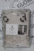 Brand New and Sealed Pairs of Paoletti Oakdale 66 x 90Inch Silver Eyelet Headed Curtains RRP £95