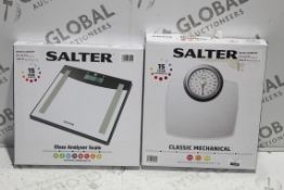 Boxed Assorted Pairs Of Salter Glass Analysing Scales And Classic Mechanical Scales RRP £25-35 (