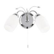 Endon Lighting Stainless Steel 2 Light Wall Lights RRP £30 Each (15097) (Public Viewing and