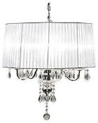 Boxed Large Designer Ceiling Light with Fabric Shade RRP £160 (15097) (Public Viewing and Appraisals