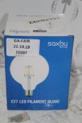 Boxed Saxby E27 LED Globe Filament Lights RRP £30 Each (15097) (Public Viewing and Appraisals